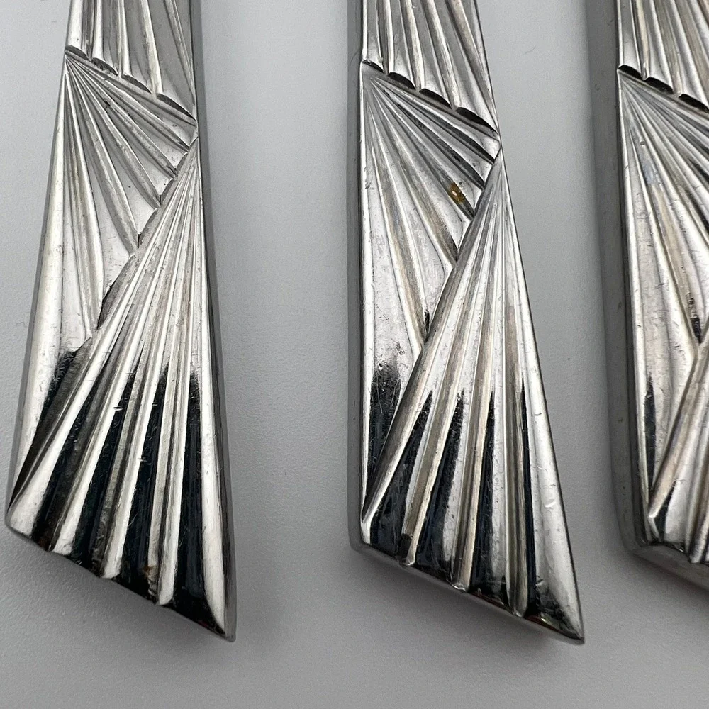 Set of 6 Mikasa Stainless 18/10 Dinner Knives‎ | Manifesto Glossy Flatware VTG